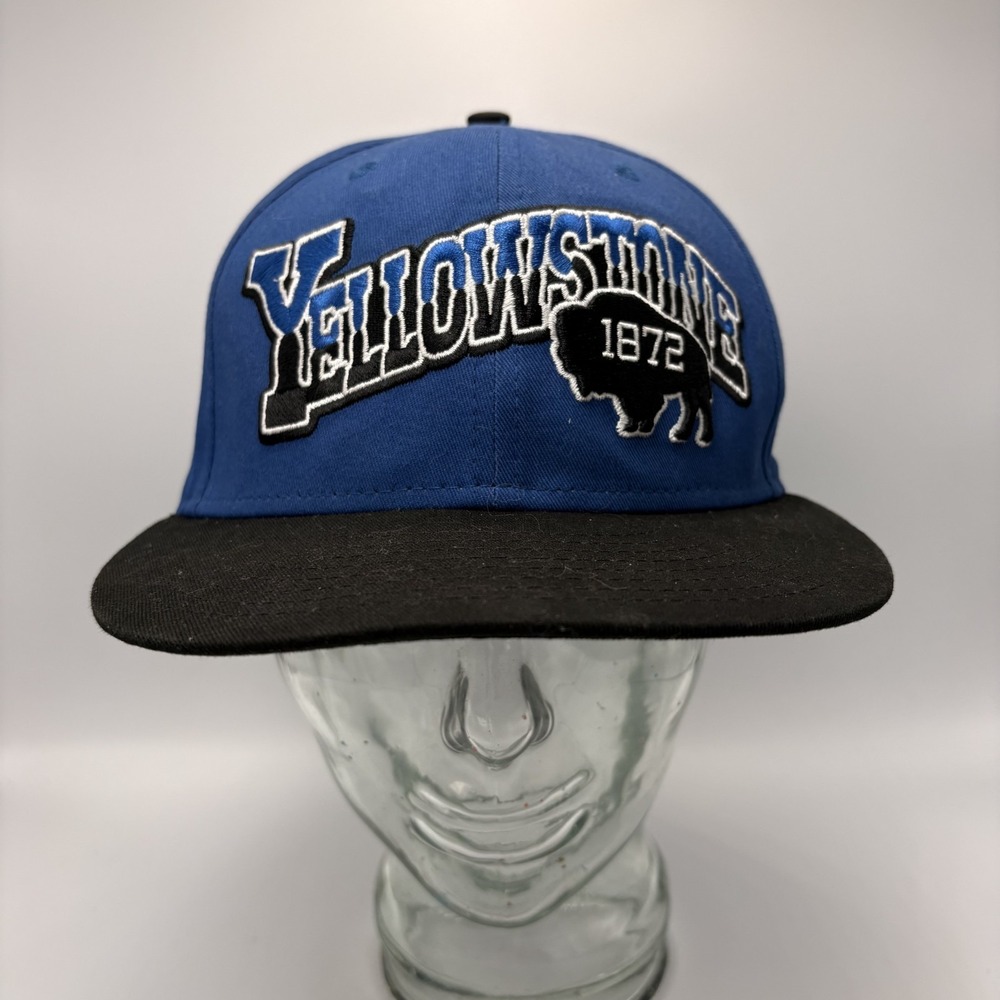Yellowstone Hat Cap Blue Dad Snapback Embroidered New Era National Park 1872
